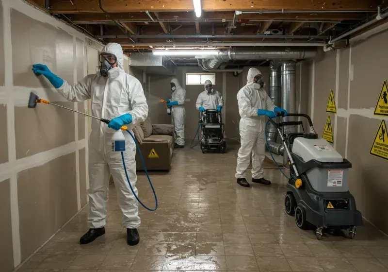 Basement Moisture Removal and Structural Drying process in Clay County, FL